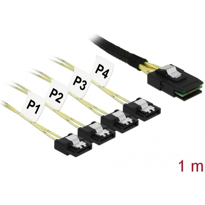 Load image into Gallery viewer, Delock mini sas sff-8087 > 4x sata 7-pin adapter (1 meter)