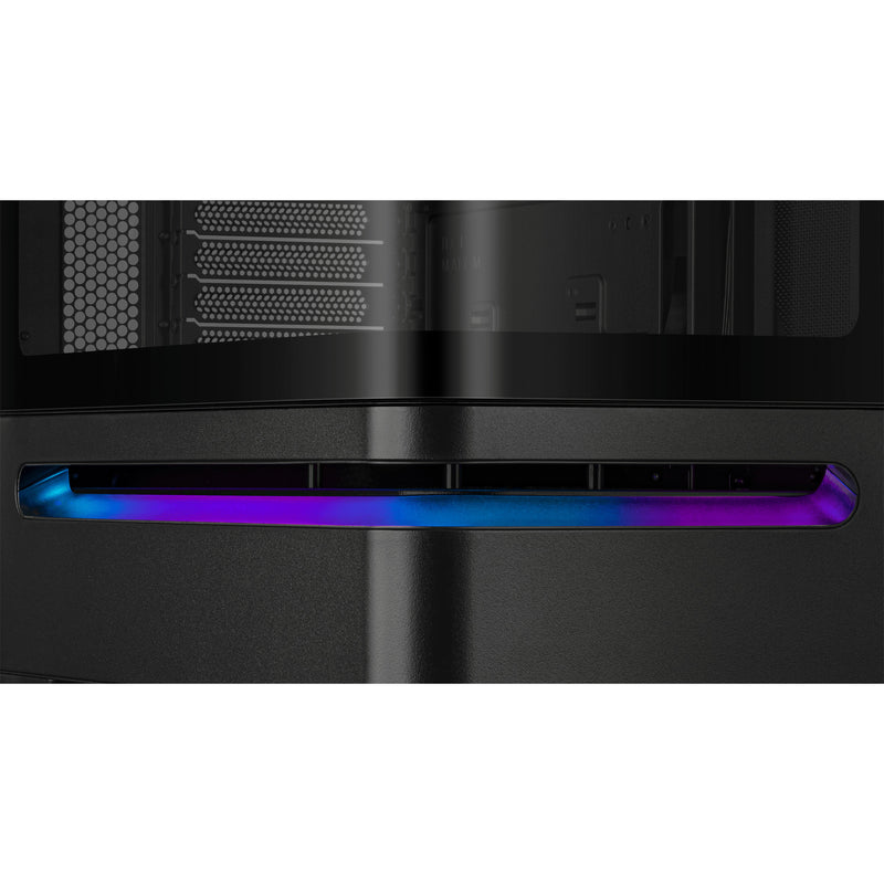 Load image into Gallery viewer, Asus prime ap202 midi tower behuizing (zwart | 2x usb-a | 1x usb-c | rgb | tempered glass)