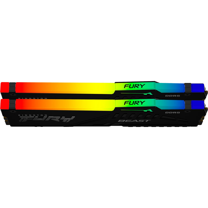 Afbeelding laden in galerijviewer, Kingston fury beast rgb 32 gb ddr5-5600 (2x 16 gb) werkgeheugen (zwart, kf556c36bbeak2-32, xmp 3.0, expo)