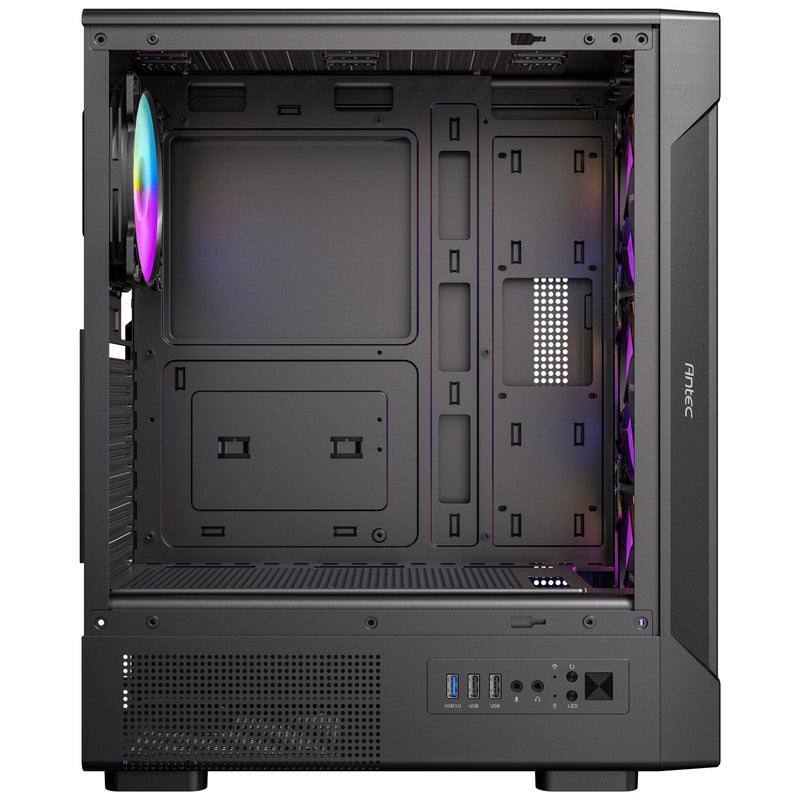Load image into Gallery viewer, Antec vx320 argb midi tower behuizing (zwart | 3x usb-a | tempered glass)