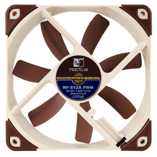 Load image into Gallery viewer, Noctua nf-s12a pwm case fan (bruin, 120 x 120 x 25 mm)