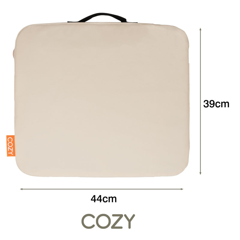 Afbeelding laden in galerijviewer, Cozy jord outdoor infrarood verwarmd draadloos zitkussen warmtekussen (lichtbeige, powerbank 10000 mah)