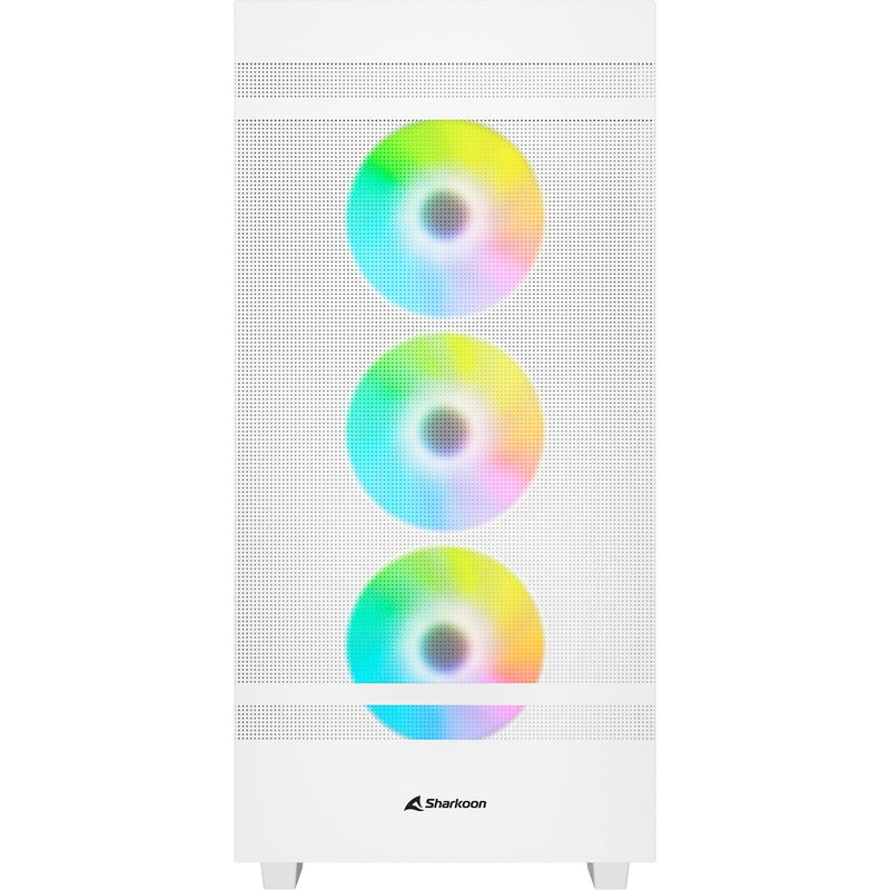 Load image into Gallery viewer, Sharkoon rebel c50 white rgb midi tower behuizing (wit | 2x usb-a | 1x usb-c | rgb | tempered glass)