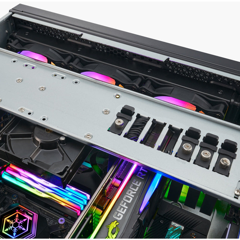 Load image into Gallery viewer, Silverstone rm44 rack behuizing (zwart | 4u | usb type-c | 2x 80mm casefan inbegrepen)