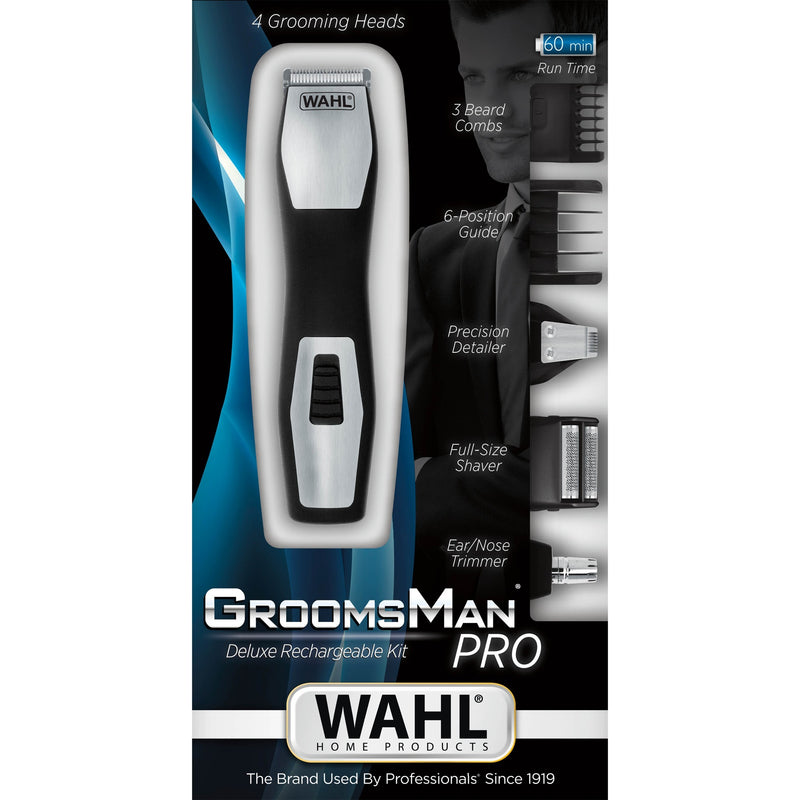 Afbeelding laden in galerijviewer, Wahl home products groomsman pro baardtrimmer (zwart zilver)