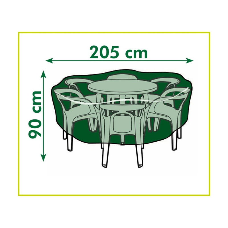 Load image into Gallery viewer, Nature tuinmeubelafdekhoes voor ronde tafel en stoelen afdekking (grijs, 6030600)