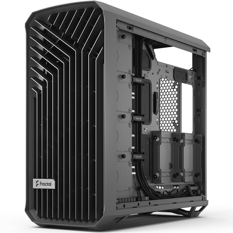 Load image into Gallery viewer, Fractal design torrent gray tg light tint midi tower behuizing (grijs | 2x usb-a | 1x usb-c | tempered glass)