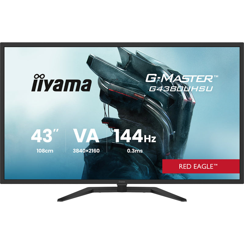 Afbeelding laden in galerijviewer, Iiyama g-master red eagle g4380uhsu-b2 42.5 4k uhd gaming monitor (zwart, 2x hdmi, 2x displayport, 4x usb-a, usb-b, 144 hz)