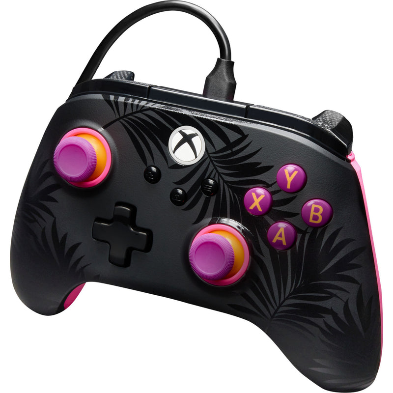 Afbeelding laden in galerijviewer, Powera advantage plus bedrade controller voor xbox series x|s - palmbomen in maanlicht (roze, xbox series x|s, xbox one, pc)