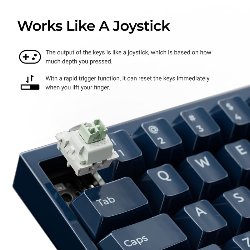 Load image into Gallery viewer, Keychron q16 he 8k magnetic switch keyboard (blauw, us lay-out (qwerty), ultra-fast lime, 65%, rgb, hot swap, 8k)
