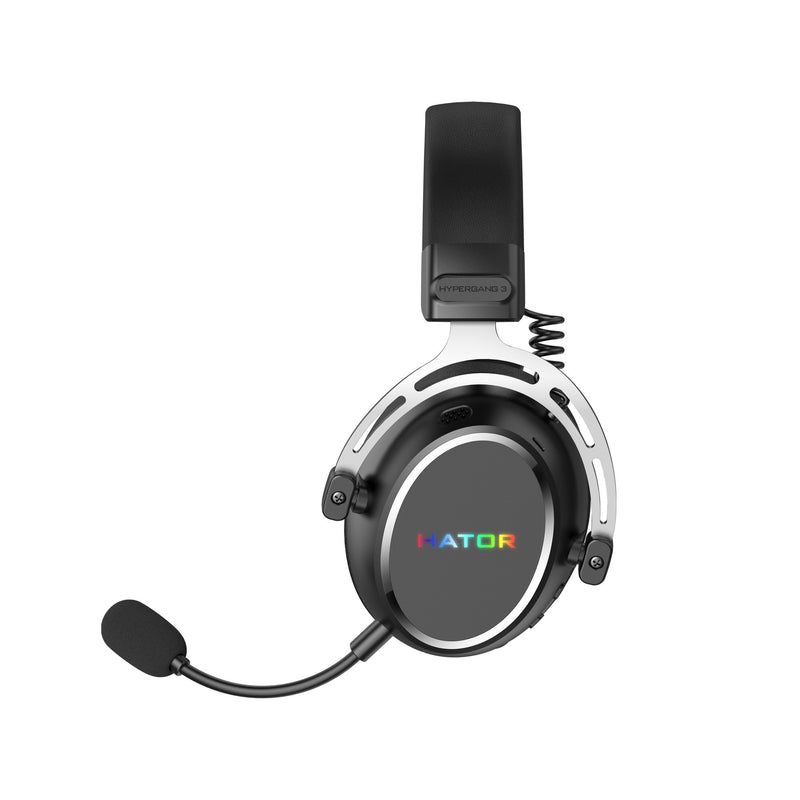 ギャラリービューアに画像をロードする, Hator hypergang 3 wireless over-ear gaming headset (zwart, rgb, 2.4ghz bluetooth usb)