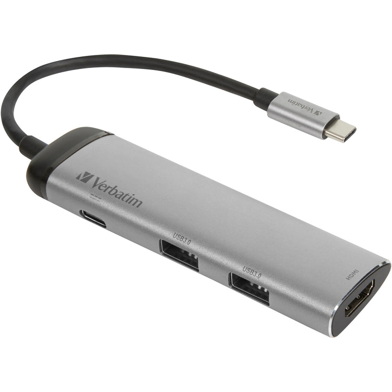 Load image into Gallery viewer, Verbatim USB 3.2 Gen 1 multiport hub, USB-C > 2x USB-A + US