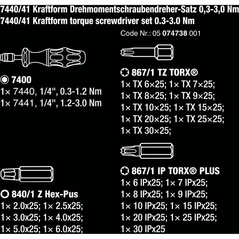 Load image into Gallery viewer, Wera 7440 41 kraftform momentschroevendraaier-set 0,3-3,0 nm (zwart groen, 26‑delig)