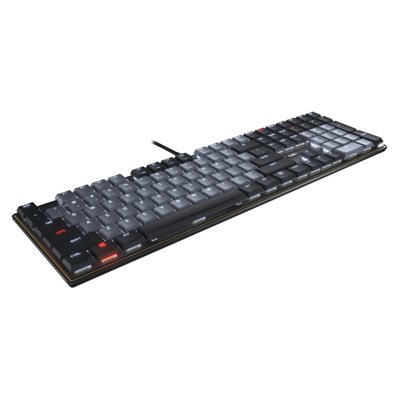 Load image into Gallery viewer, Cherry kc 500 mx lp mechanisch toetsenbord (zwart, us lay-out (qwerty), mx low profile 2.0 ivory, 100%, white leds, pbt keycaps)