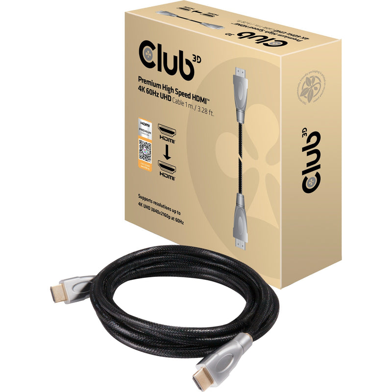 Load image into Gallery viewer, Club 3d premium high speed hdmi 2.0 kabel (zwart, 1 meter, 4k 60hz)