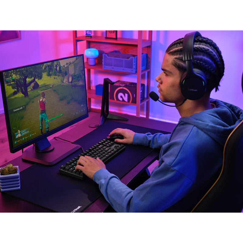 Load image into Gallery viewer, Trust gxt 864 cada compact mechanisch tkl-gamingtoetsenbord (zwart, us lay-out (qwerty), huano brown, rgb)