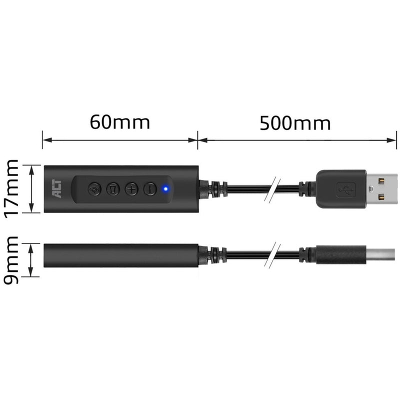 Load image into Gallery viewer, Act connectivity usb-a externe geluidskaart (zwart)