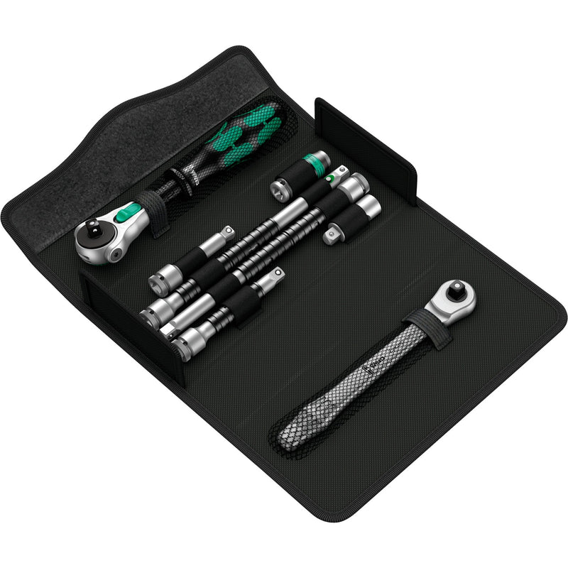 Load image into Gallery viewer, Wera kraftform compact zyklop ms1 metal speed ratel, 1 4 (zwart groen, 2-delig)