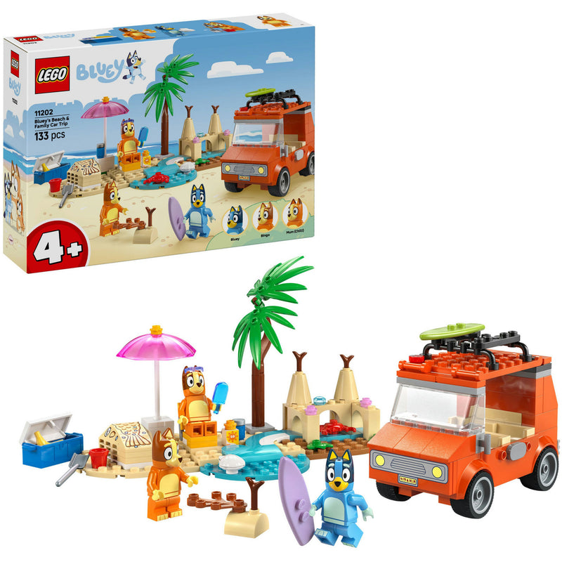 ギャラリービューアに画像をロードする, Lego bluey - bluey's autorit naar het strand constructiespeelgoed (11202)