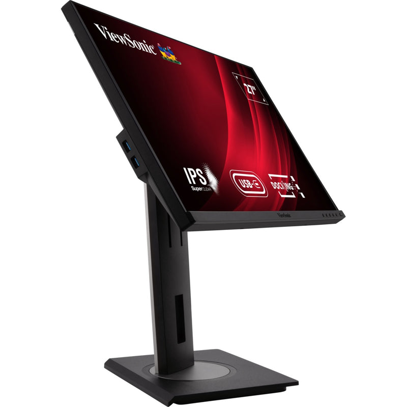 Afbeelding laden in galerijviewer, Viewsonic vg2756-4k docking monitor 27 (zwart (mat), 1x hdmi, 1x displayport, usb-c, usb-a, usb-b, sound)