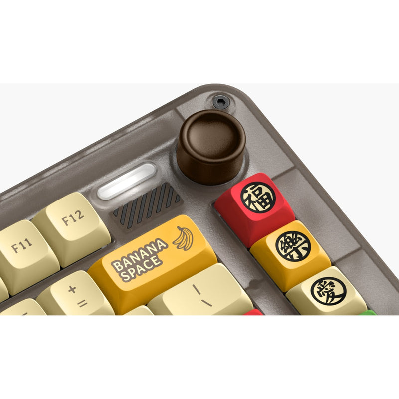 Laden Sie das Bild in Galerie -Viewer, Iqunix zx75 happy ape wireless mechanical keyboard (bruin, us lay-out (qwerty), ttc holy panda, 75%, rgb leds, hot-swappable, double-shot pbt, 2.4ghz | bluetooth 5.1 | usb-c)