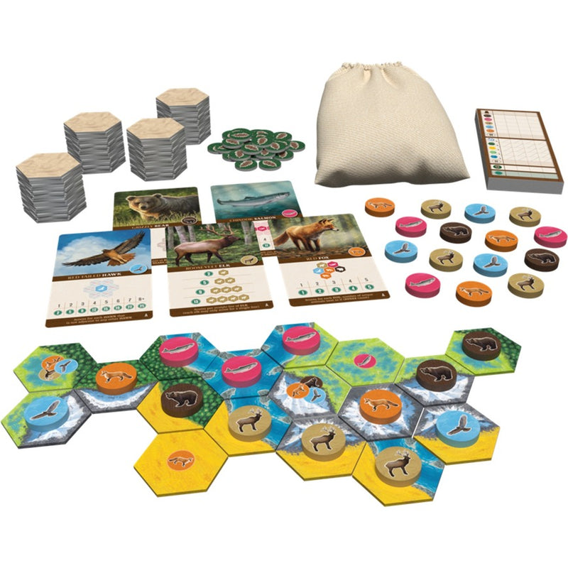 Afbeelding laden in galerijviewer, Asmodee cascadia - familiespel - bordspel - engelstalig