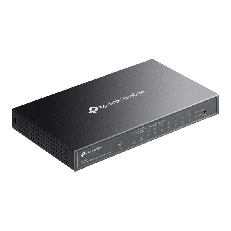 Afbeelding laden in galerijviewer, Tp-link omada es210gmp 10-poort gigabit easy managed switch (zwart, 8x poe+, 1x gigabit sfp)