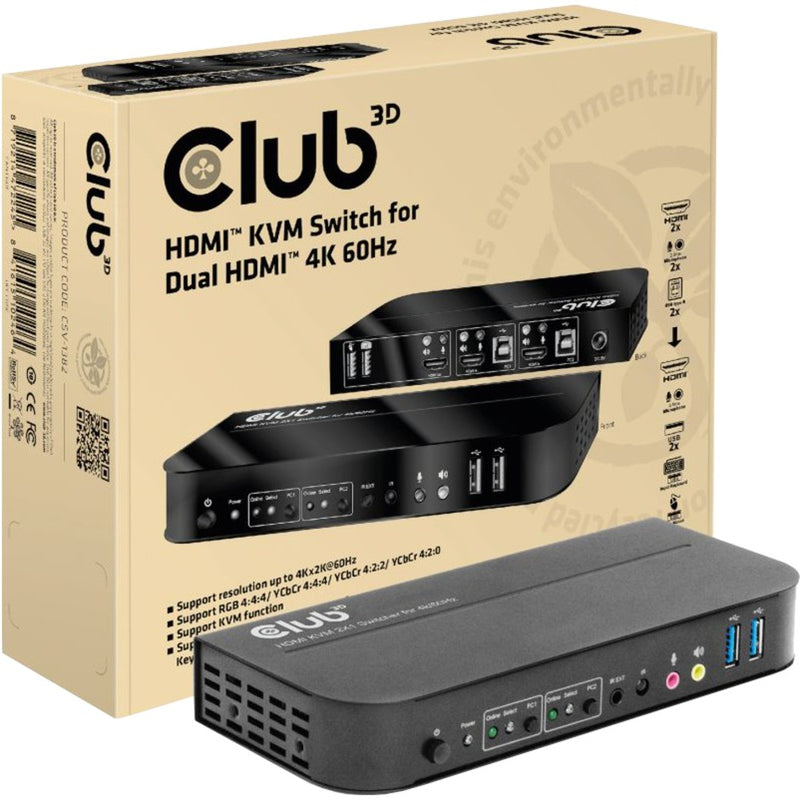 Load image into Gallery viewer, Club 3d csv-1382 kvm-switch