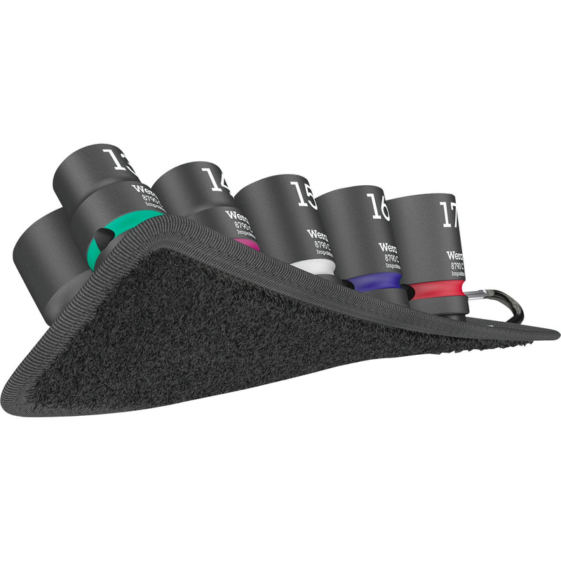 ギャラリービューアに画像をロードする, Wera belt c impaktor 1 doppenset, 1 2 dopsleutel (zwart, 9-delig, voor slagmoersleutels)