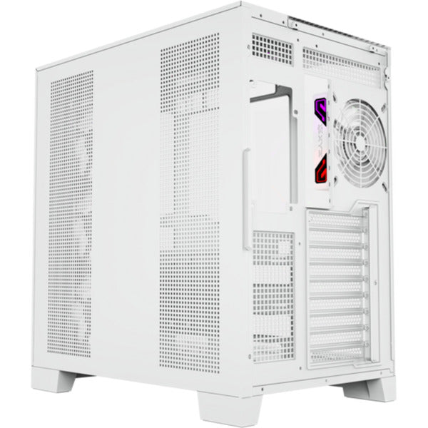 Cargue la imagen en el visor de la galería, Xyz pc gear tesseract a-rgb midi tower behuizing (wit | 2x usb-a | 1x usb-c | rgb | tempered glass)