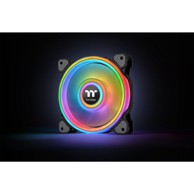 Load image into Gallery viewer, Thermaltake riing quad 14 rgb radiator fan tt premium edition single fan pack case fan (zwart, 140 x 140 x 25 mm)