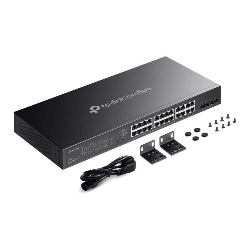 Afbeelding laden in galerijviewer, Tp-link omada sg2428lp 28-poorts gigabit smart switch (zwart, 16x poe+)