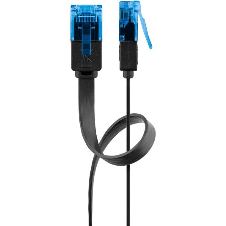 Load image into Gallery viewer, Goobay cat 6a u utp platte kabel (zwart, 20 meter)