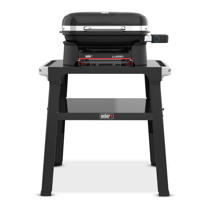 Load image into Gallery viewer, Weber lumin compact elektrische barbecue voor buiten met onderstel (zwart, 2 tot 4 personen, grilloppervlak 1161 cm²)