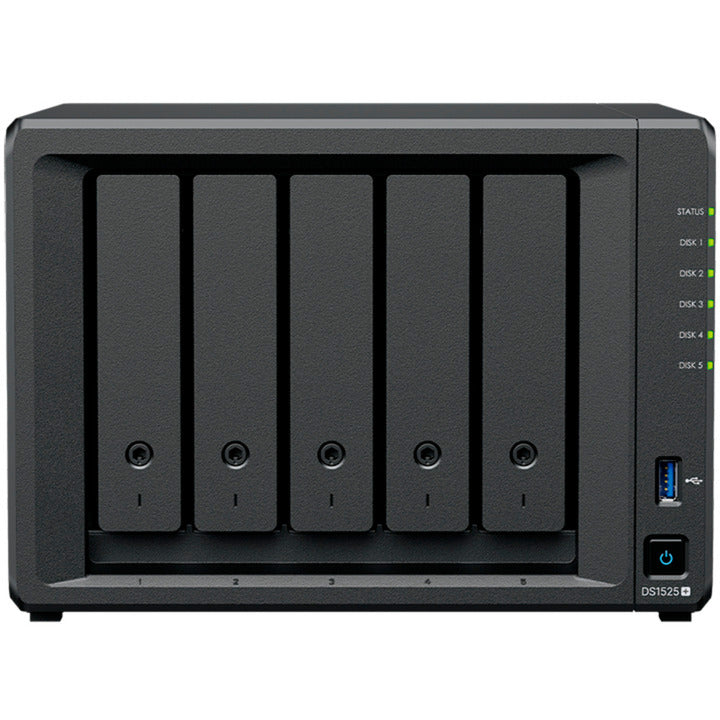 Chargez l'image dans la visionneuse de la galerie, Synology diskstation ds1525+ nas (zwart, 2x lan, usb)