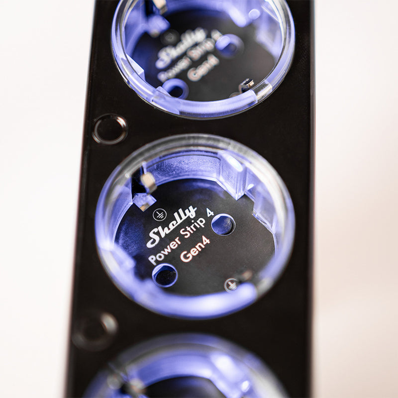 Load image into Gallery viewer, Shelly power strip gen4 stekkerdoos (zwart, wifi, bluetooth, zigbee)