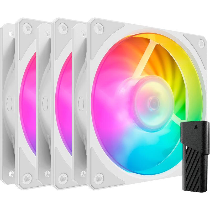 Load image into Gallery viewer, Cooler master mobius 120p argb 120x120x25 case fans (wit, 3 stuks, 120 x 120 x 25 mm, pwm)
