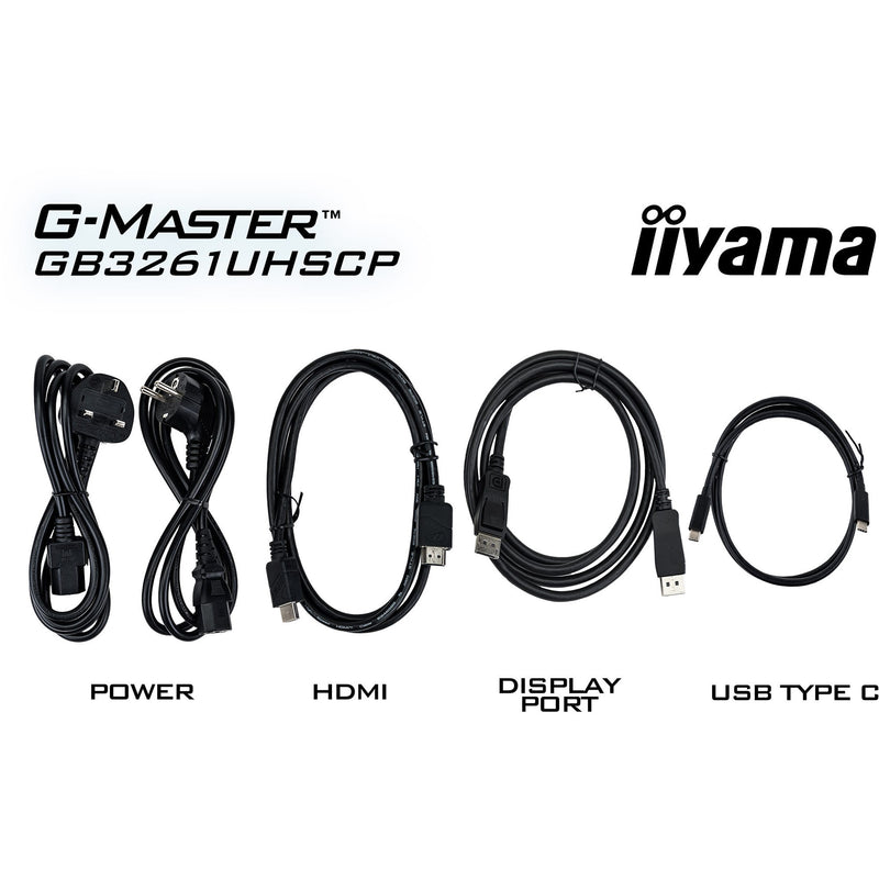 Load image into Gallery viewer, Iiyama g-master red eagle gb3261uhscp-b1 31.5 4k uhd gaming monitor (zwart (mat), 144 hz, hdmi, displayport, usb-c, audio, amd freesync )