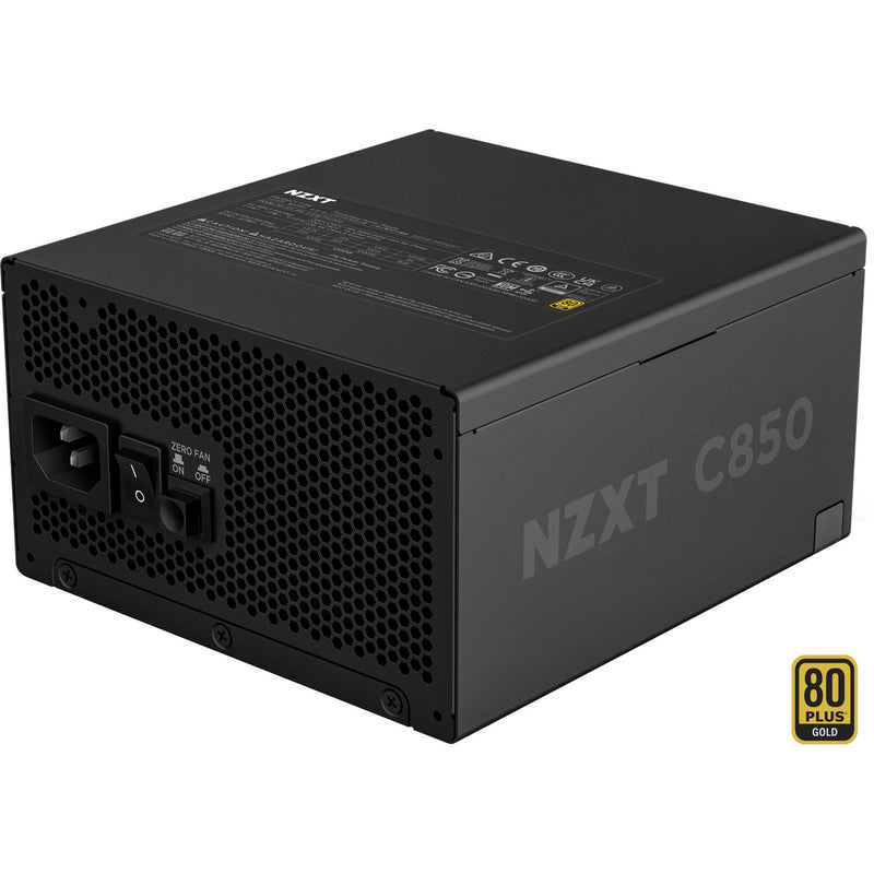 Load image into Gallery viewer, Nzxt c850 gold atx 3.1 modulaire 850 watt voeding (zwart, 1x 12v-2x6, 3x pcie)