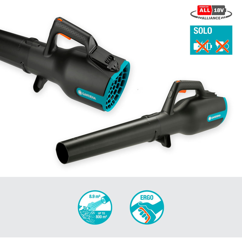 Load image into Gallery viewer, Gardena accu bladblazer powerjet 18v p4a solo (grijs turquoise, 14890-55, accu niet inbegrepen)