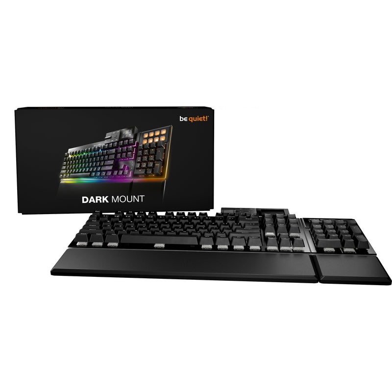 Afbeelding laden in galerijviewer, Be quiet! dark mount silent tactile rgb mechanisch gaming toetsenbord (zwart, us lay-out (qwerty), silent tactile, 100%, argb, pbt double-shot keycaps, media dock)