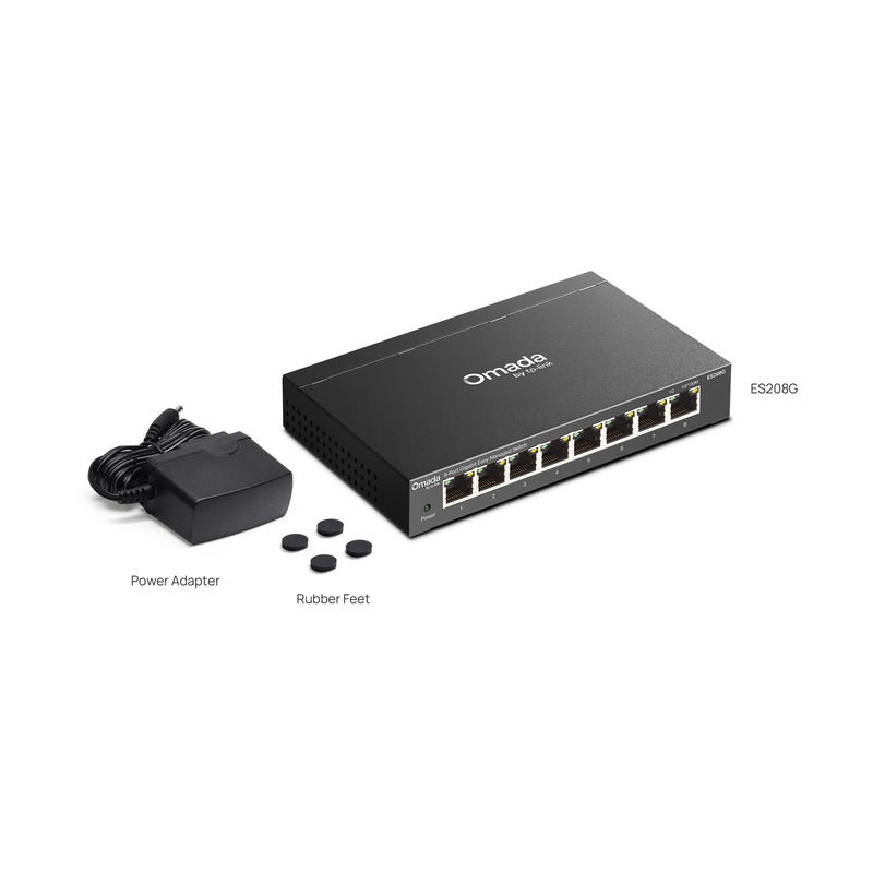 ギャラリービューアに画像をロードする, Tp-link omada es208g 8-poort gigabit easy managed switch (zwart)