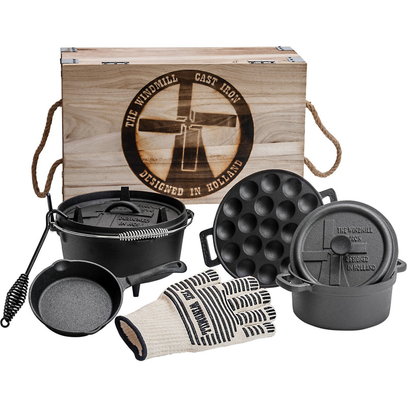 Afbeelding laden in galerijviewer, The windmill starter set kookpan (zwart)