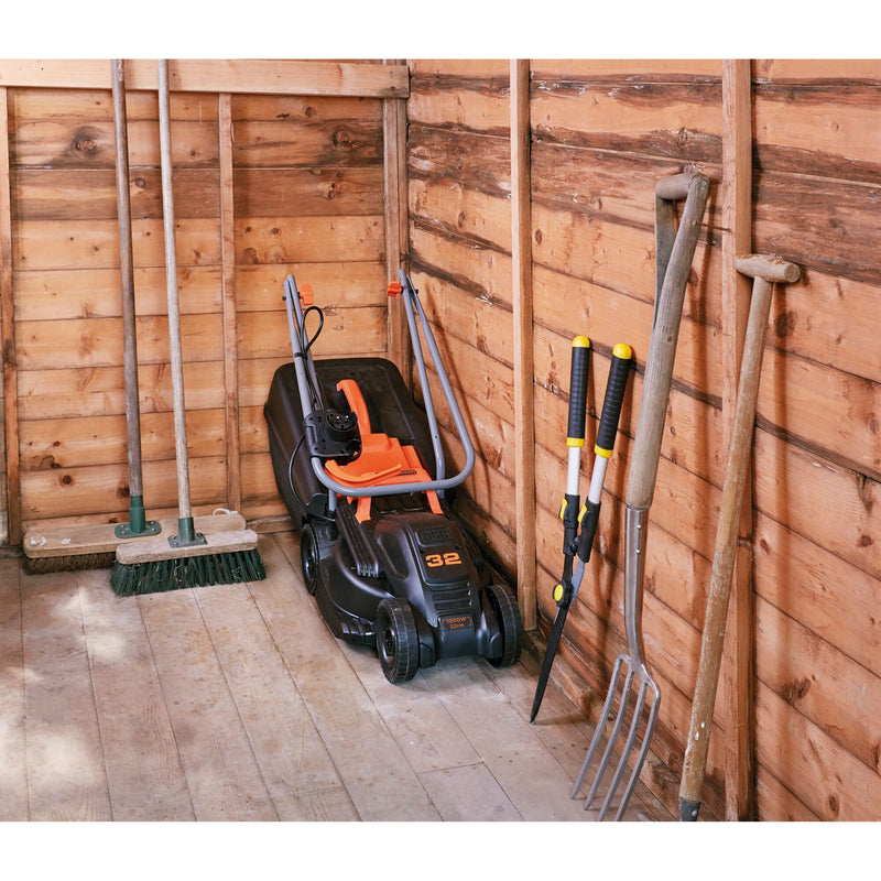 Afbeelding laden in galerijviewer, Black+decker 1000w 32cm grasmaaier + 250w grastrimmer (zwart oranje, gazons tot 250m²)