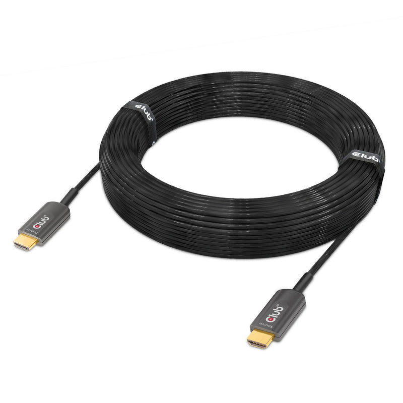 Afbeelding laden in galerijviewer, Club 3d gecertificeerde actieve optische ultra high speed hdmi 2.1 kabel (zwart, 20 meter, 8k)