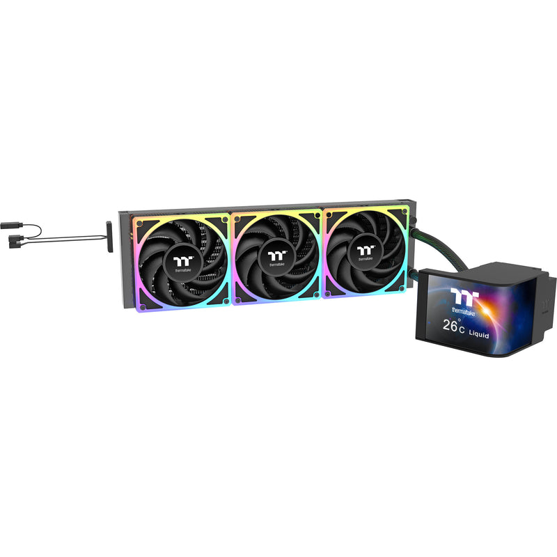 Load image into Gallery viewer, Thermaltake magcurve 360 ultra argb sync aio liquid cooler waterkoeling (zwart)