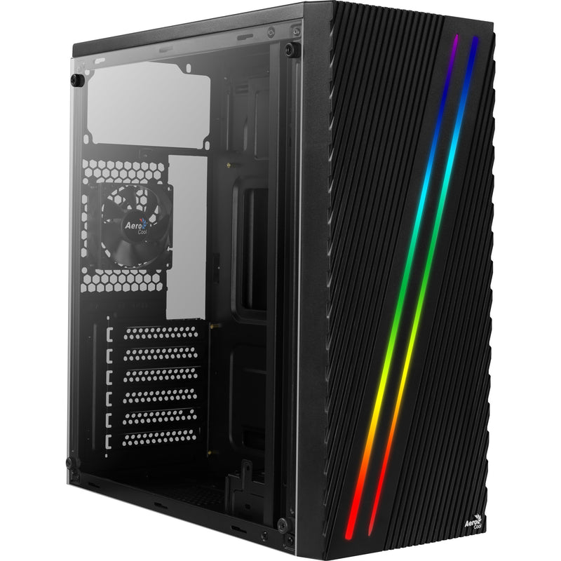 Load image into Gallery viewer, Aerocool streak midi tower behuizing (zwart | 3x usb-a | rgb | window)