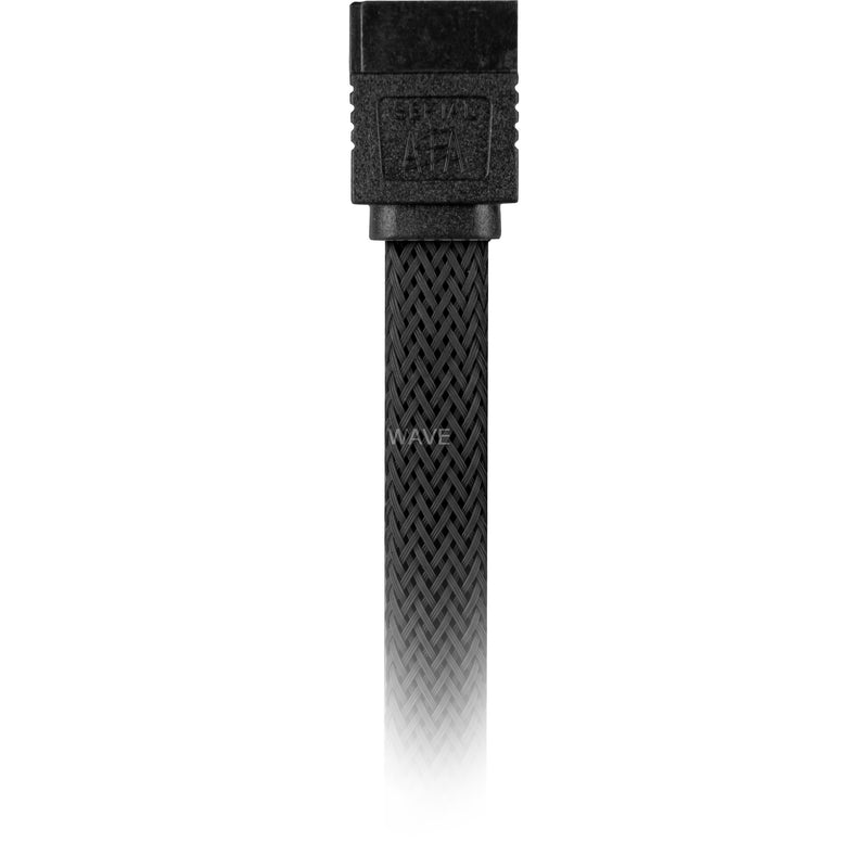 Load image into Gallery viewer, Sharkoon sata iii 90° sleeve kabel (zwart, 0,3 meter)