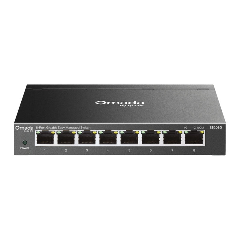 Afbeelding laden in galerijviewer, Tp-link omada es208g 8-poort gigabit easy managed switch (zwart)