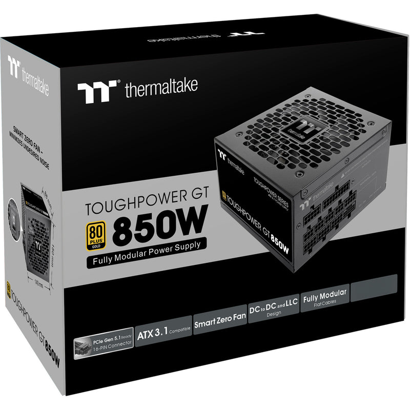 Load image into Gallery viewer, Thermaltake toughpower gt modulaire 850 watt voeding (zwart, 4x pcie)